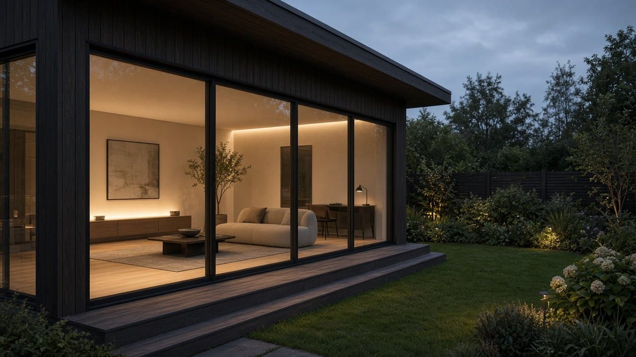Glazed garden studio — Style of build